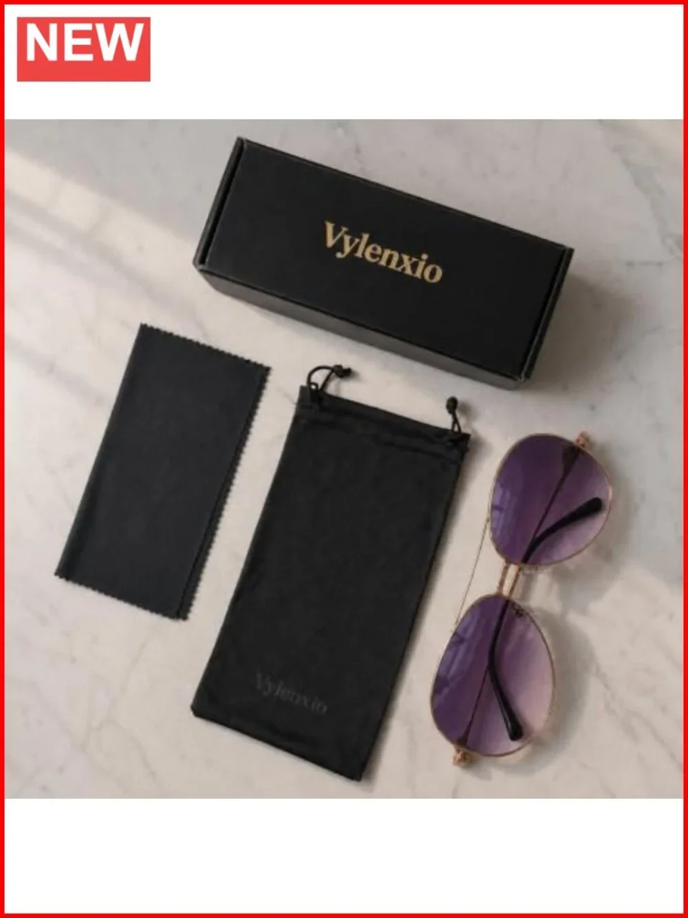 Oversized Aviator Sunglasses UV400 Gradient Lens Metal Frame Retro